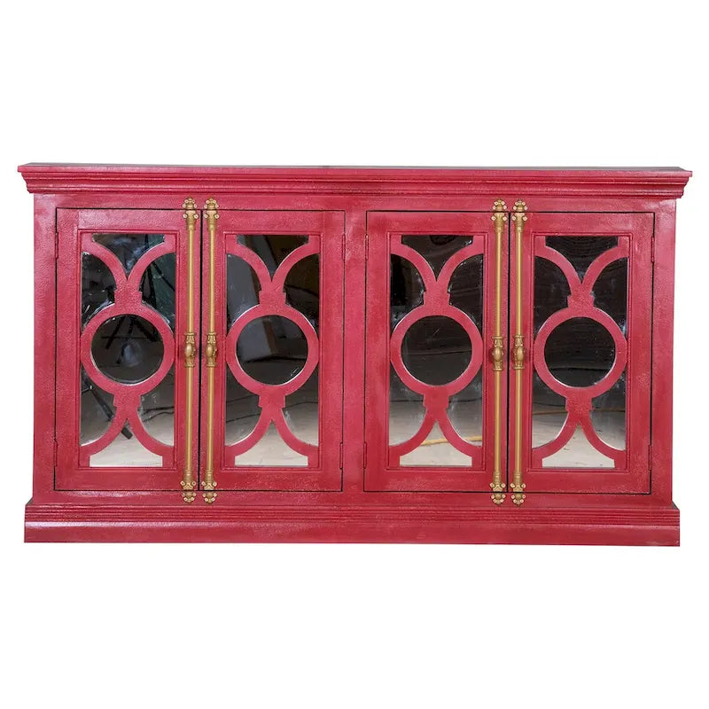 71 Küchen-Akzent-Sideboard mit 4 Glastüren