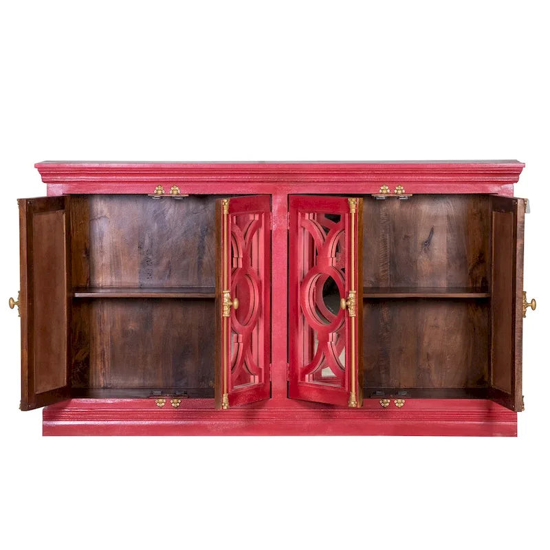 71 Küchen-Akzent-Sideboard mit 4 Glastüren