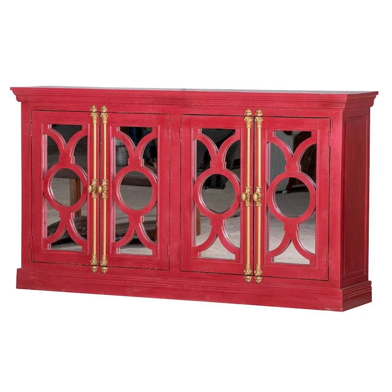71 Küchen-Akzent-Sideboard mit 4 Glastüren
