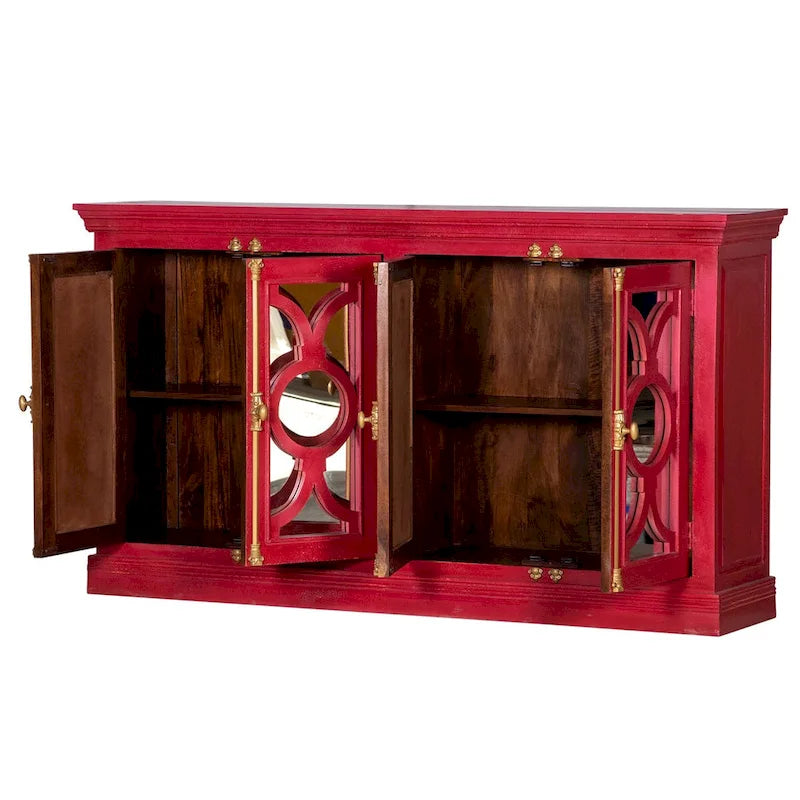 71 Küchen-Akzent-Sideboard mit 4 Glastüren