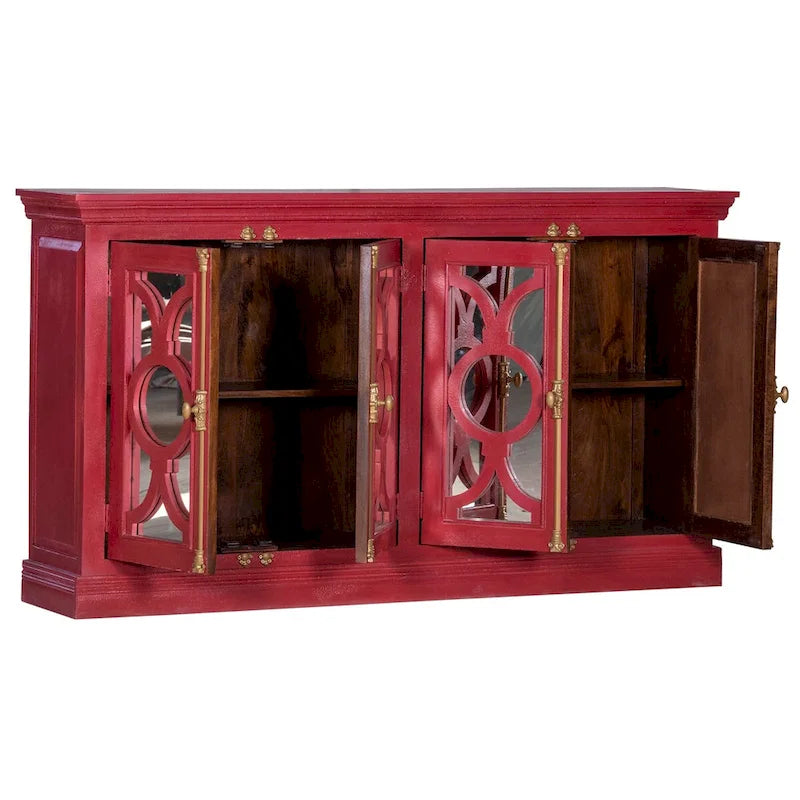 71 Küchen-Akzent-Sideboard mit 4 Glastüren
