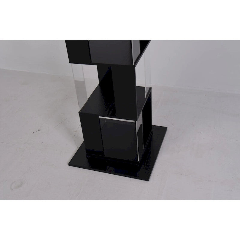 Black wood 5 tier Bookshelf for Dining room
