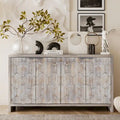 Mobiletto decorativo in legno a 4 ante in stile rustico