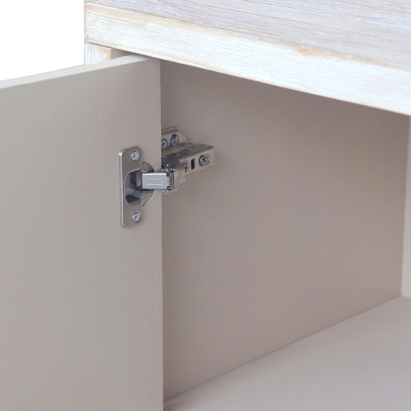 Mobiletto decorativo in legno a 4 ante in stile rustico