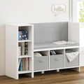 Kinderbücherregal mit Leseecke, Bücherregalbank und Aufbewahrungsorganizer mit Sitzfläche und Rückenlehne