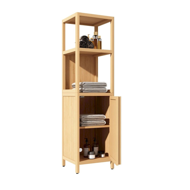 Bathroom Multifunctional Bamboo Storage Cabinet