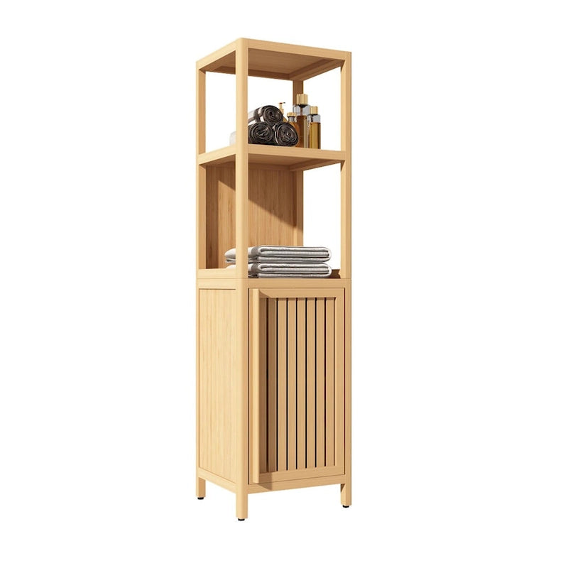 Bathroom Multifunctional Bamboo Storage Cabinet