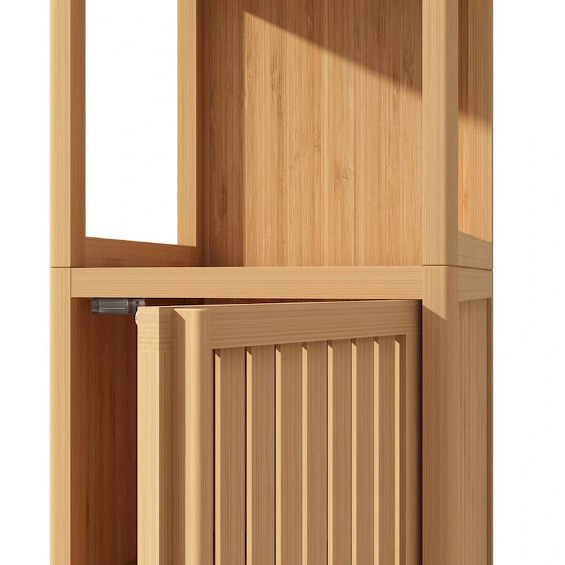 Bathroom Multifunctional Bamboo Storage Cabinet