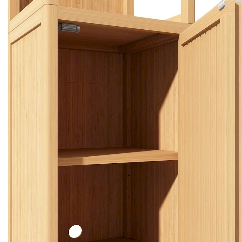 Bathroom Multifunctional Bamboo Storage Cabinet