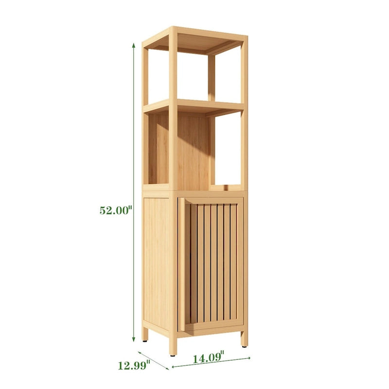 Bathroom Multifunctional Bamboo Storage Cabinet