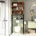 Badezimmer-Aufbewahrungsschrank aus Holz - N/A