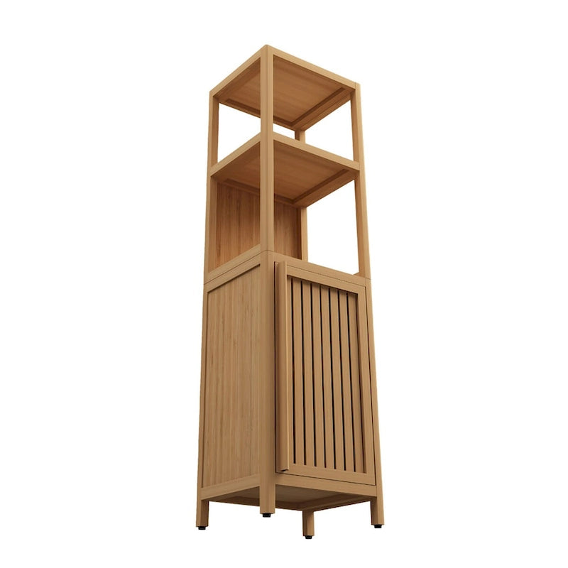 Large Capacity Multifunctional Bamboo Storage Cabinet