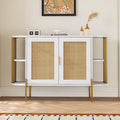 Elegante mobile da pranzo curvo con finiture dorate