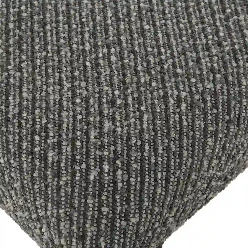 Panca in tessuto a righe color antracite, gambe in metallo color bronzo