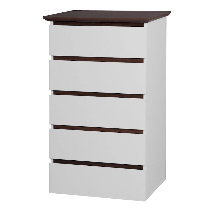 Cómoda alta branca para quarto, cómoda moderna com gavetas, cómoda pequena