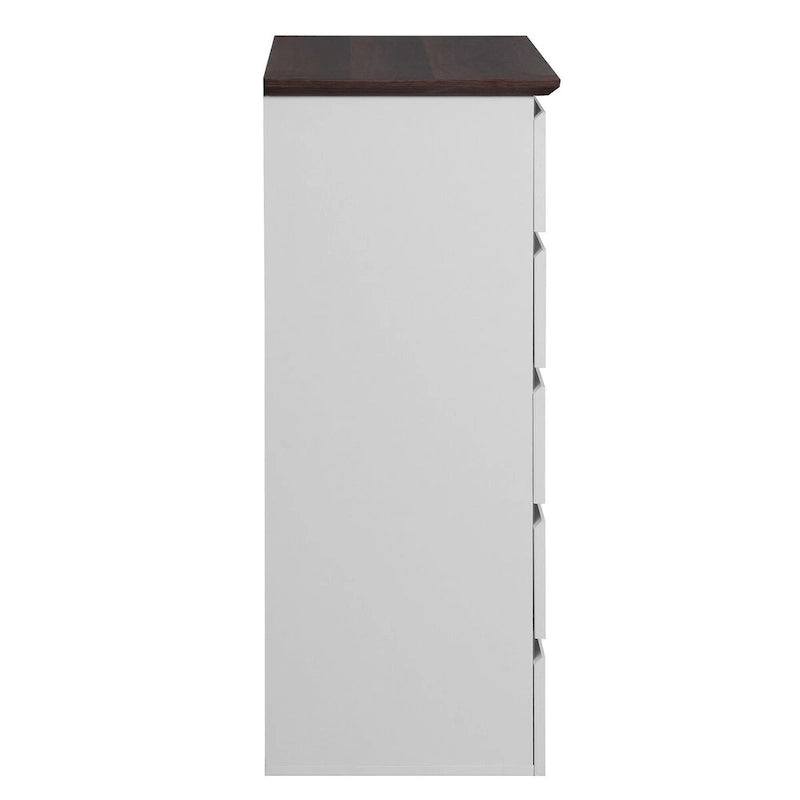 Cómoda alta branca para quarto, cómoda moderna com gavetas, cómoda pequena