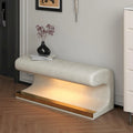 Entryway Bench Leather Ottoman