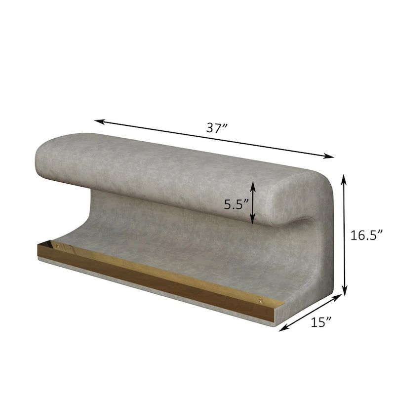 Entryway Bench Leather Ottoman